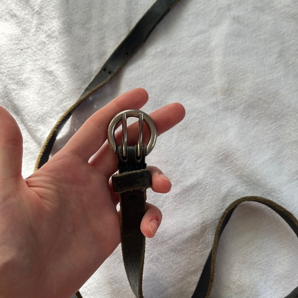 Vintage Beige Leather Bag with a bonus Belt - Picture 7 of 7